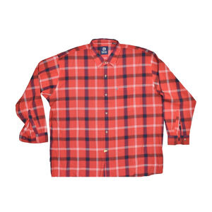 Kani Jeans Co. Men's Red Plaid Long Sleeve Button Down Shirt Size 3X